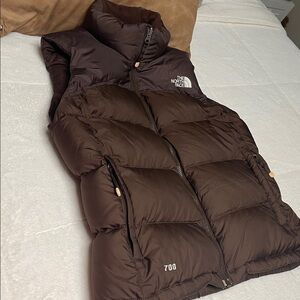 The North Face Retro Nuptse 700 Dark Brown Puffer Vest